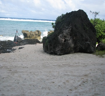 Surveying Jinapsan Beach